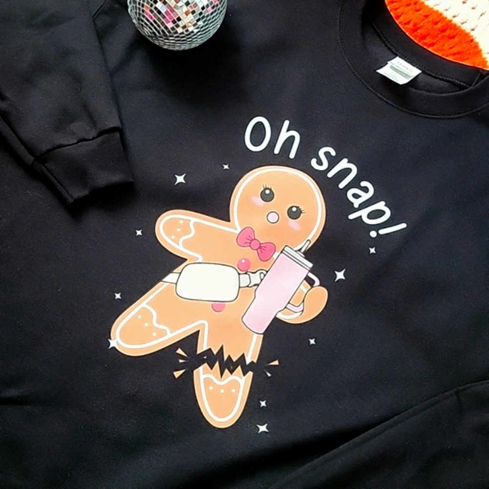 "OH SNAP" gingerbread crewneck - Picture 2 of 4